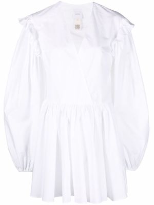 Patou V-neck cotton dress - White
