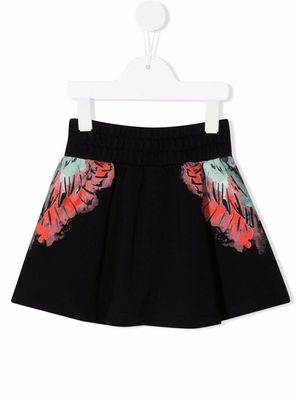 Marcelo Burlon County Of Milan Kids Wings-print flared skirt - Black