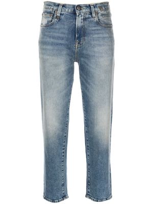 R13 high-waisted tapered jeans - Blue