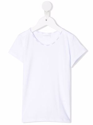 La Perla Kids logo-neckline T-shirt - White