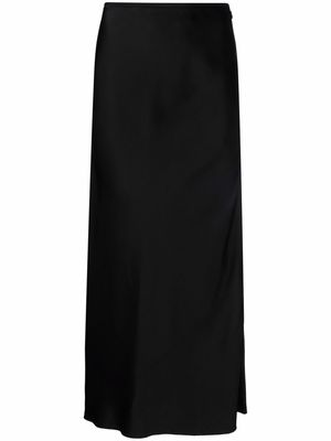 Maison Margiela draped satin-effect midi skirt - Black