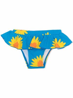 Stella McCartney Kids Sunflower-print swim bottoms - Blue