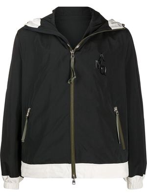 Alexander McQueen short zipped hooded jacket - White