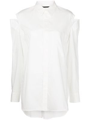 Y's detachable-sleeves cotton shirt - White