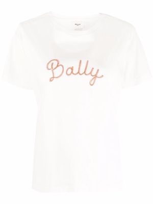 Bally embroidered-logo cotton T-shirt - Neutrals