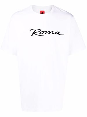 Ferrari logo-print cotton T-shirt - White