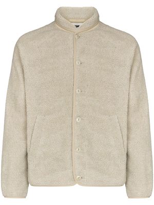YMC Beach button-up fleece jacket - Neutrals