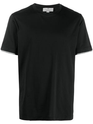 Canali layered short sleeves T-shirt - Black