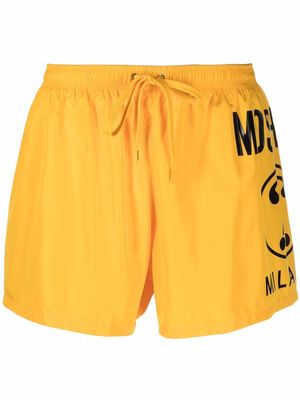Moschino logo swim shorts - Yellow