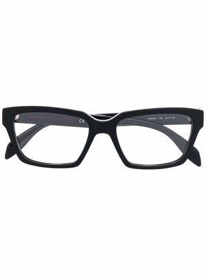 Alexander McQueen Eyewear rectangle-frame glasses - Black