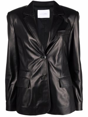 Drome single-breasted leather jacket - Black