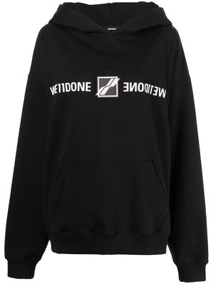 We11done logo-print long-sleeve hoodie - Black