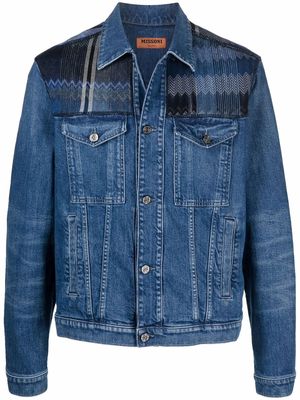 Missoni patchwork-detail denim jacket - Blue