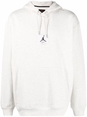 Jordan cotton logo-patch hoodie - Neutrals