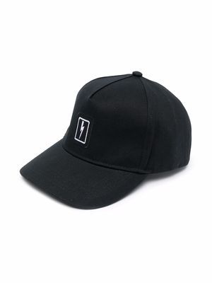 Neil Barrett Kids logo baseball cap - Black