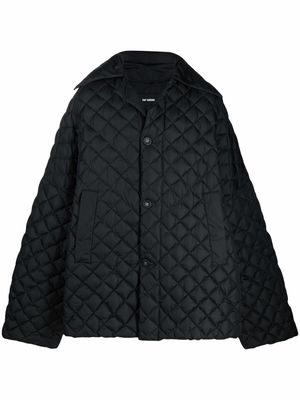 Raf Simons oversized diamond-quilted coat - Black