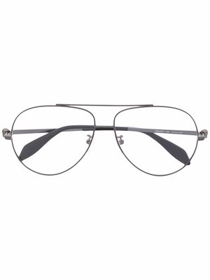 Alexander McQueen Eyewear aviator glasses frames - Black