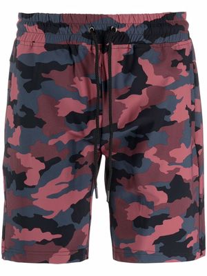Hydrogen camouflage-print drawstring-waist track shorts - Red