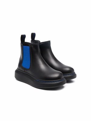 Alexander McQueen Kids elasticated side-panel boots - Black