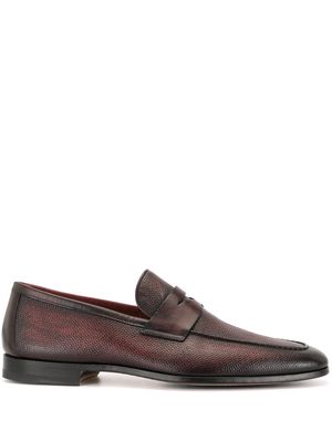 Magnanni polished finish loafers - Red
