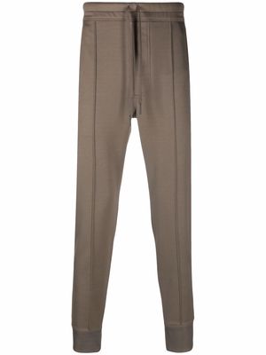 TOM FORD drawstring-waist cuffed trousers - Brown