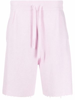 Laneus drawstring cotton track shorts - Pink