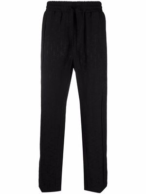 Tom Wood straight-leg jacquard trousers - Black