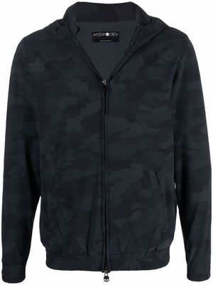 Hydrogen camouflage-print zip-up hooded jacket - Black