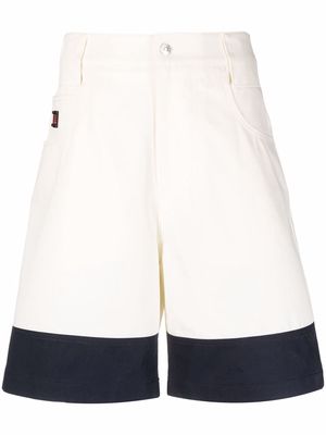 MSGM contrasting-panel shorts - White
