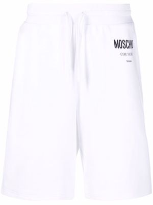 Moschino logo drawstring shorts - White