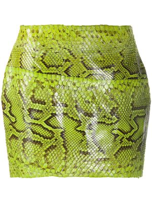 Dolce & Gabbana snakeskin fitted mini skirt - Green