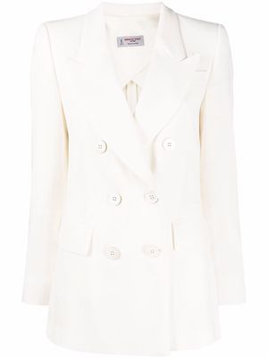 Alberto Biani double-breasted fitted blazer - White