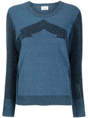 Onefifteen colour-block long-sleeved sweater - Blue