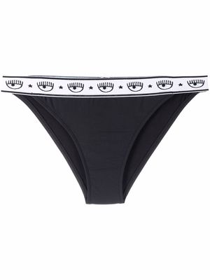 Chiara Ferragni Logomania band bikini bottoms - Black