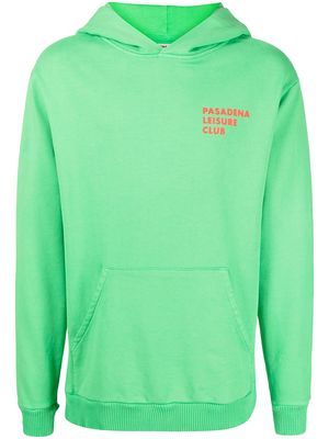 Pasadena Leisure Club logo-print pullover hoodie - Green
