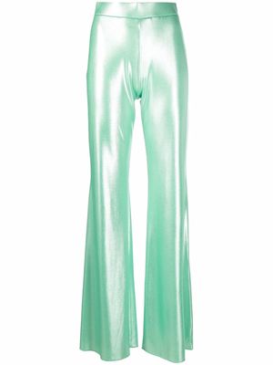 THE ANDAMANE Gaia flared trousers - Green