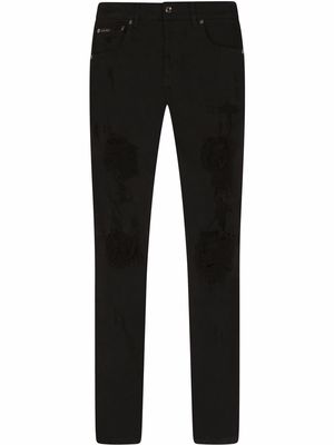 Dolce & Gabbana mid-rise straight leg jeans - Black