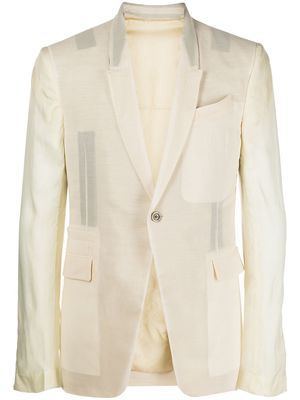 Rick Owens button-front blazer - White