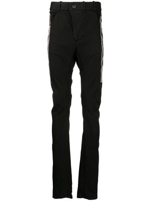 Boris Bidjan Saberi stripe-detail mid-rise trousers - Black