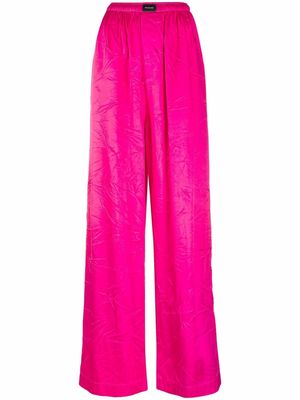 Balenciaga logo patch wide-leg trousers - Pink