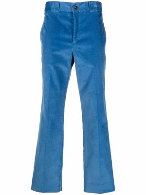Erdem flared velvet trousers - Blue