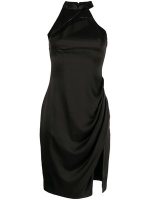 Lisa Von Tang mandarin-collar dress - Black