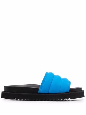Nina Ricci quilted two-tone slides - Blue