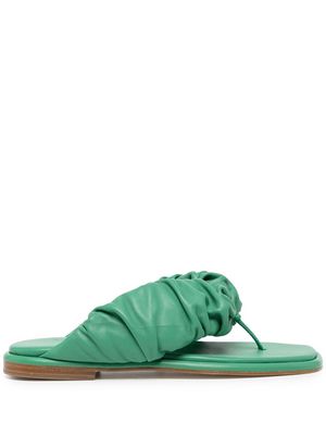 Hereu ruched thong sandals - Green