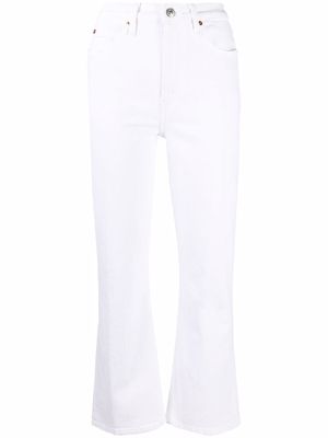 RE/DONE high-waisted straight leg jeans - White