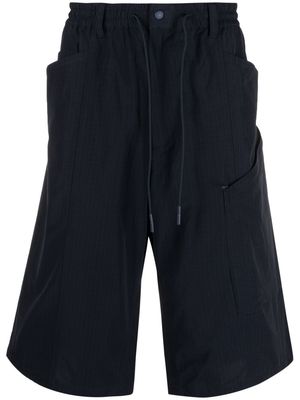 Y-3 drawstring waist knee-length shorts - Blue