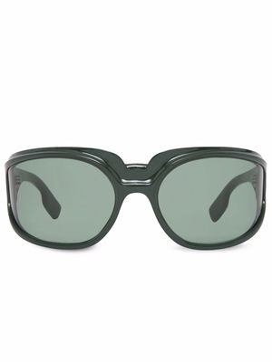 Burberry Eyewear tinted oval frame sunglasses - Black