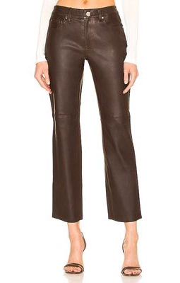 Song of Style Lizz Leather Pant in Chocolate