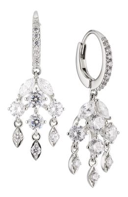 Nadri Prisma Chandelier Drop Earrings in Rhodium