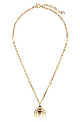 Gucci Bee & Interlocking-G Station Necklace in Gold